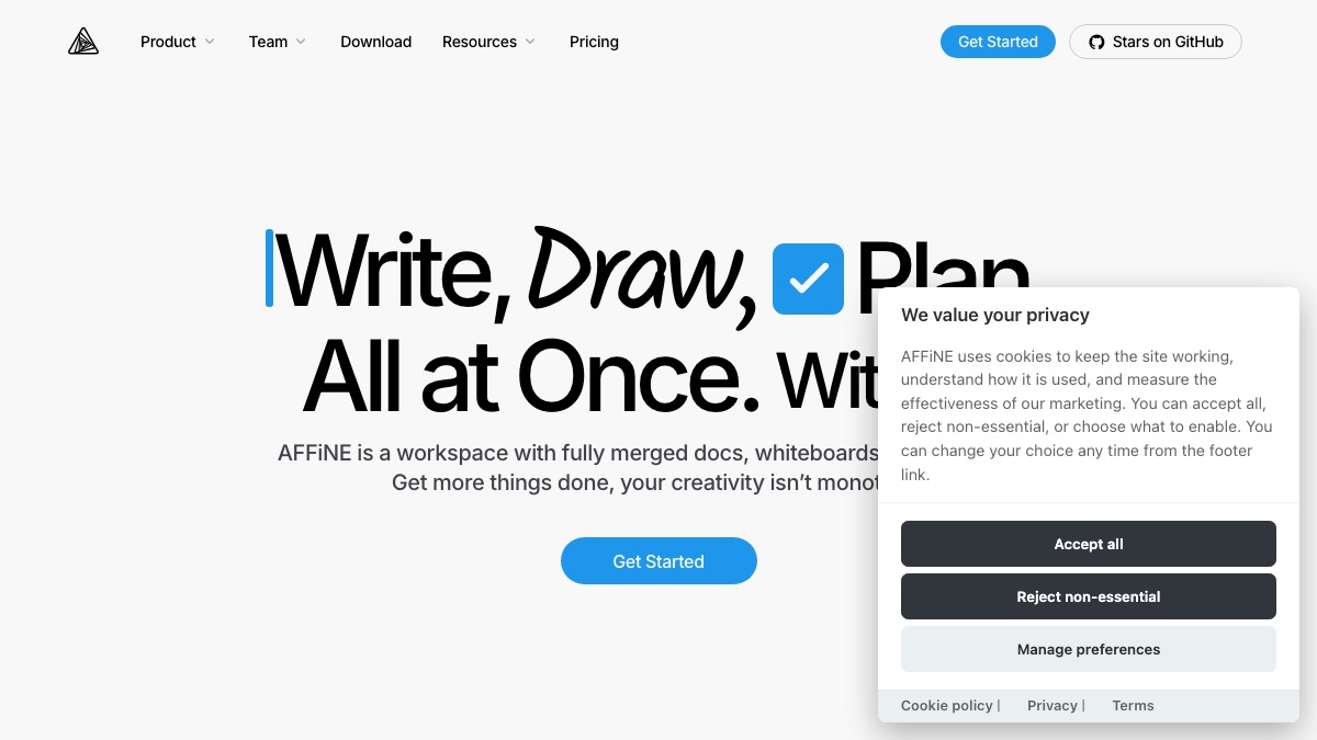 AFFiNE screenshot